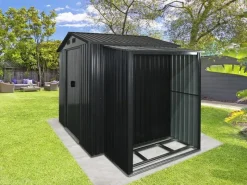 Anbau-Kaminholzregal Anthrazit 153 cm x 81 cm x 170 cm*Floraworld Hot