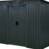 Floraworld Gartenschränke|Metall-Gerätehaus Anthrazit 2,69 m²