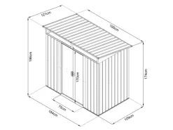 Metall-Gerätehaus Anthrazit 2 m²*Floraworld Clearance
