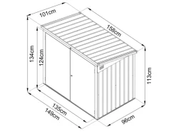 Floraworld Mülltonnenboxen|Mülleimer-Garage 158 cm x 101 cm