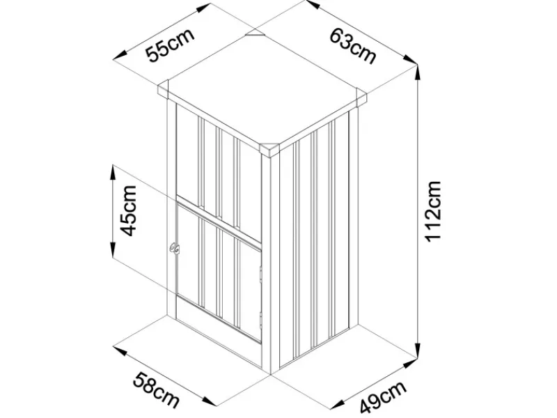 Paketbox Stahl Profiliert Abschließbar 109 x 63 x 55 cm Anthrazit*Floraworld Clearance