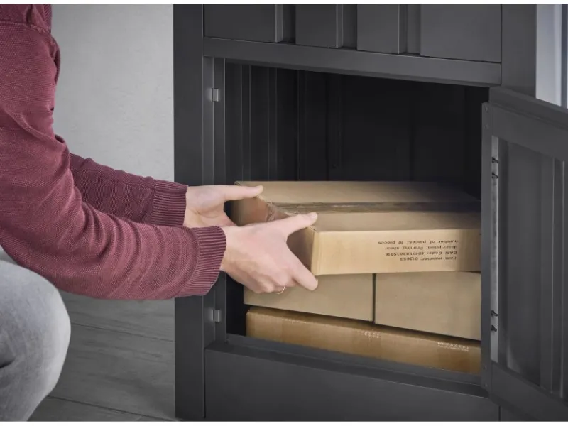 Paketbox Stahl Profiliert Abschließbar 109 x 63 x 55 cm Anthrazit*Floraworld Clearance