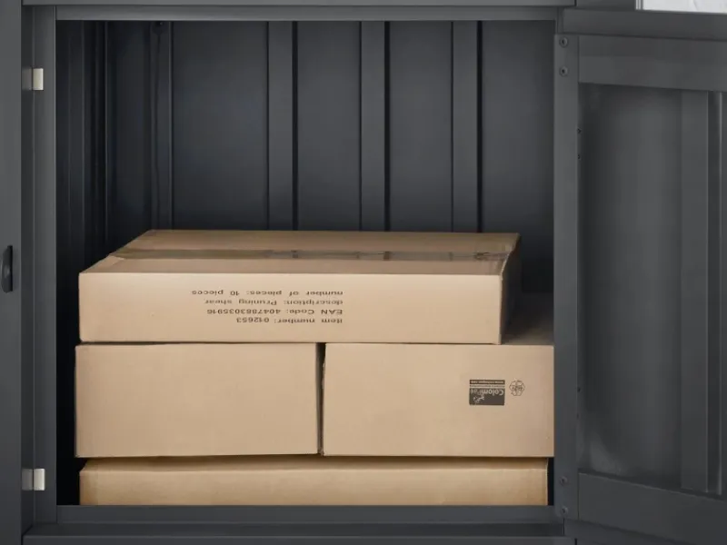 Paketbox Stahl Profiliert Abschließbar 109 x 63 x 55 cm Anthrazit*Floraworld Clearance