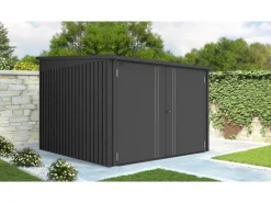 Floraworld Motorroller|Fahrradboxen|Premium Fahrradgarage Platz für 4 Fahrräder 217 x 226 x 145/166 cm