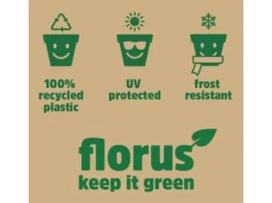 Florus Balkonmöbel|Balkon-Hängetopf Mediterran Trio 52 cm x 26,2 cm x H 24 cm