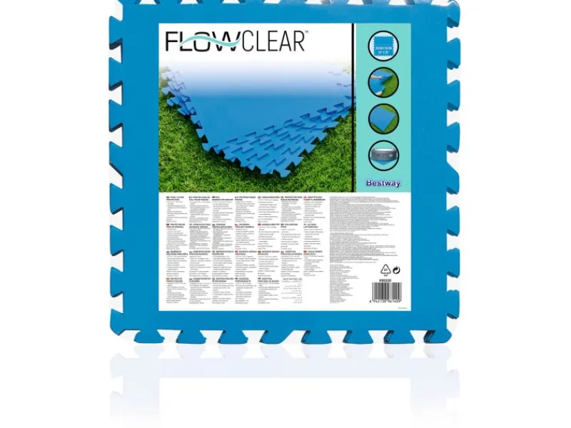 Bestway Pooltechnik|Flowclear Pool-Bodenschutzfliesen-Set 9 Stk. á 50 x 50 cm