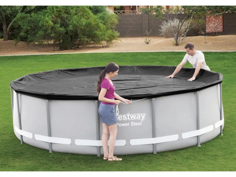 Bestway Aufstellpools|Flowclear PVC-Abdeckplane 427 x 427 cm