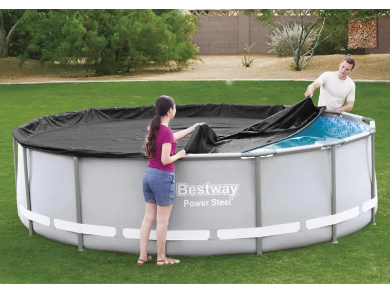 Bestway Aufstellpools|Flowclear PVC-Abdeckplane 427 x 427 cm