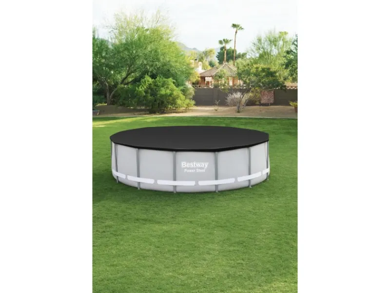Bestway Aufstellpools|Flowclear PVC-Abdeckplane 427 x 427 cm