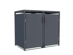 FM-SOLAR Mülltonnenbox Anthrazit für 2 Mülltonne* Hot