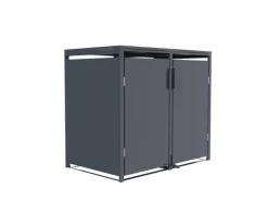 FM-SOLAR Mülltonnenbox Anthrazit für 2 Mülltonne* Hot