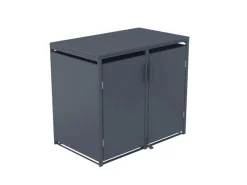 FM-SOLAR Mülltonnenbox Anthrazit für 2 Mülltonne* Hot