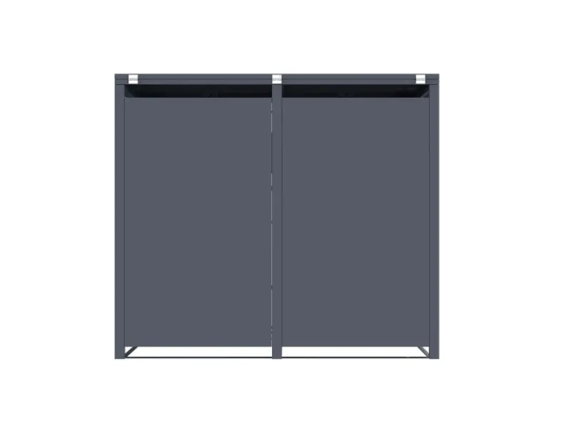 FM-SOLAR Mülltonnenbox Anthrazit für 2 Mülltonne* Hot