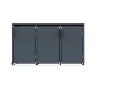 FM-SOLAR Mülltonnenbox Anthrazit für 3 Mülltonne* Clearance