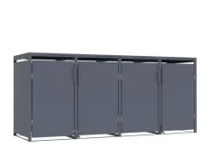 FM-SOLAR Mülltonnenbox Anthrazit für 4 Mülltonne* Hot