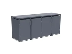 FM-SOLAR Mülltonnenbox Anthrazit für 4 Mülltonne* Hot