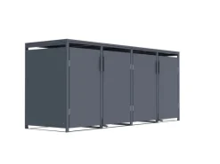 FM-SOLAR Mülltonnenbox Anthrazit für 4 Mülltonne* Hot