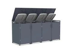 FM-SOLAR Mülltonnenbox Anthrazit für 4 Mülltonne* Hot