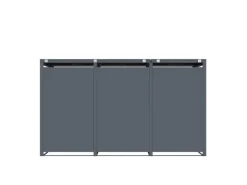 FM-SOLAR Mülltonnenbox Holz/Plexiglas für 3 Mülltonne* Hot