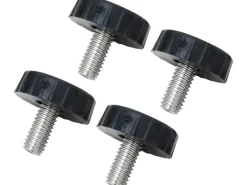 Lounge-Gartenmöbel|Fußkappen für Elberton Sofa-Lounge-Set Schwarz 4 Stück