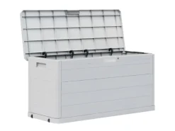 furnicato Universalboxen|Gartenschränke|Garten-Aufbewahrungsbox 280 L Hellgrau