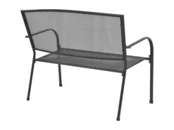 Gartenbank 108 cm Stahl und Drahtgitter Anthrazit*furnicato Discount