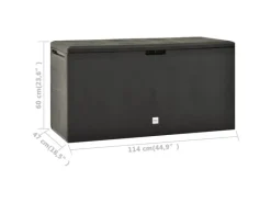 furnicato Universalboxen|Gartenbox Anthrazit 114x47x60 cm