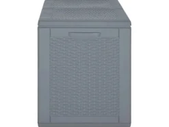 furnicato Universalboxen|Auflagenboxen|Gartenbox Grau PP Rattan 180 L