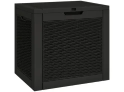 furnicato Universalboxen|Auflagenboxen|Gartenbox Schwarz 55,5x43x53 cm Polypropylen