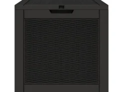 furnicato Universalboxen|Auflagenboxen|Gartenbox Schwarz 55,5x43x53 cm Polypropylen