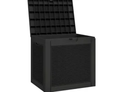 furnicato Universalboxen|Auflagenboxen|Gartenbox Schwarz 55,5x43x53 cm Polypropylen