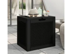 furnicato Universalboxen|Auflagenboxen|Gartenbox Schwarz 55,5x43x53 cm Polypropylen