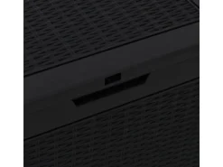 furnicato Universalboxen|Auflagenboxen|Gartenbox Schwarz 55,5x43x53 cm Polypropylen