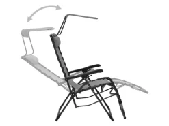 furnicato Sonnenliegen|Liegestuhl Klappbar Textilene Grau
