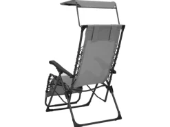 furnicato Sonnenliegen|Liegestuhl Klappbar Textilene Grau