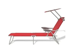 furnicato Sonnenliegen|Sonnenliege mit Sonnenschutz Stahl