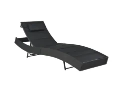 furnicato Sonnenliegen|Sonnenliege Poly Rattan und Textilene