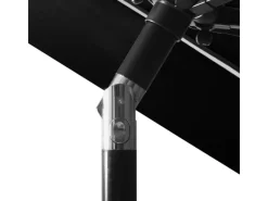 furnicato Sonnenschirme|Sonnenschirm mit Aluminium-Mast 3-lagig Schwarz 3 m