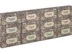 Gabione-Anbaukorb Typ 2 100 x 200 x 20 cm Maschenw 10 x 10 cm*Gabiona Sale