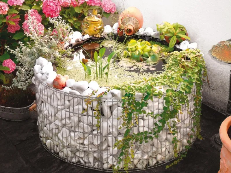 Bellissa Rund Um Den Teich|Gabionen-Hochteich Ø 92 cm