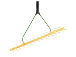 Doppelseitiger Gartenrechen aus Kunststoff mit 32 Zinken*Galaflor Outlet