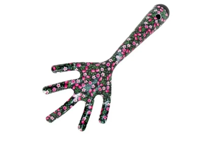 Galaflor Gartenhandgeräte|Handgrubber aus Stahl mit Blumenmotiv