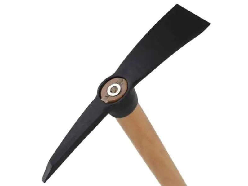 Galaflor Gartenhandgeräte|Kleinpickel aus Stahl mit Holzstiel