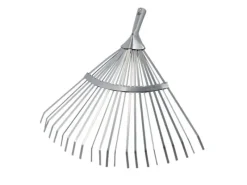 Galaflor Besen|Laubbesen aus Stahl 22 Zinken Feststehend 46 cm