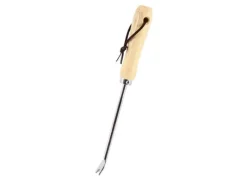 Galaflor Gartenhandgeräte|Unkrautstecher aus Edelstahl mit Holzgriff