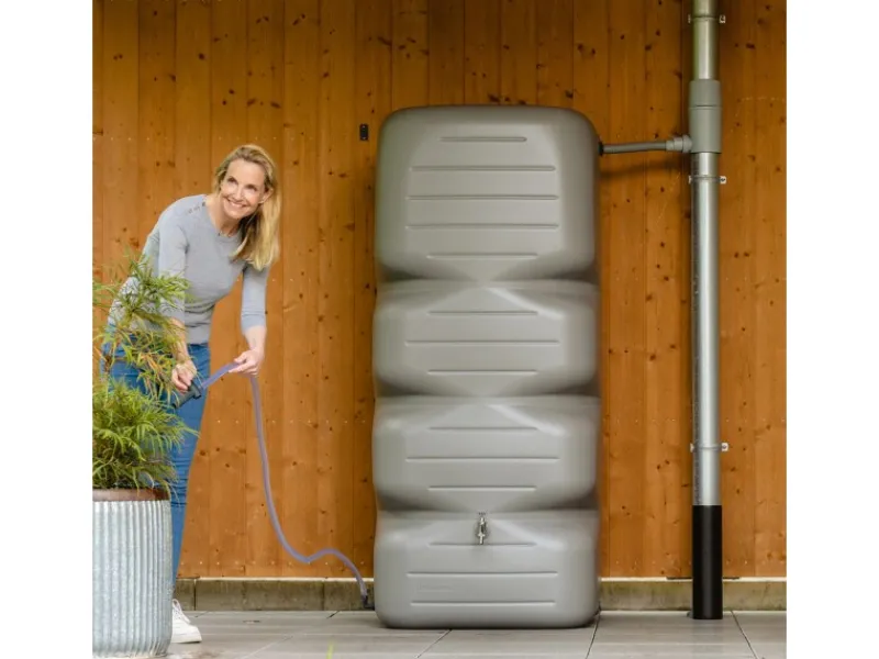 Garantia Regenwasser-Nutzung|Gartentank Cubus 700 l Betongrau
