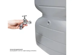 Garantia Regenwasser-Nutzung|Gartentank Cubus 700 l Betongrau