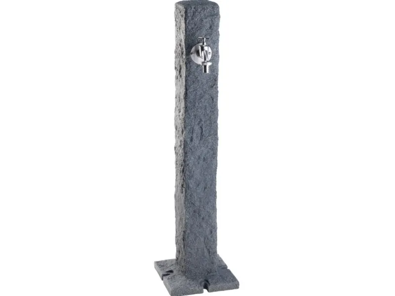 Garantia Regenwasser-Nutzung|Granit Wasserzapfsäule Darkgranite mit Chrom-Auslaufhahn