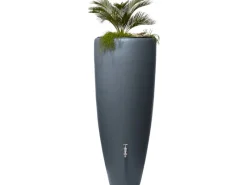 Garantia Regenwasser-Nutzung|2in1 Wasserbehälter 300 l Graphite Grey inkl. Pflanzschale