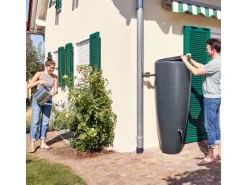 Garantia Regenwasser-Nutzung|2in1 Wasserbehälter 300 l Graphite Grey inkl. Pflanzschale